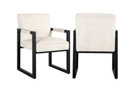 RICHMOND INTERIORS** Dining chair Beck white chenille 4 Stk-