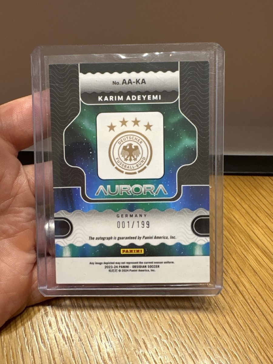 Panini Carte collezionabili: Karim Adeyemi Obsidian Aurora Autograph – Nuovo (secondo la descrizione) da Boningen venduto da Stef_1991 1