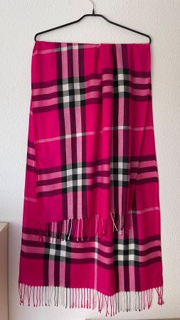 F&S Burberry Stil Neu 170x70cm Schal Foulard Pareo Purpurrot