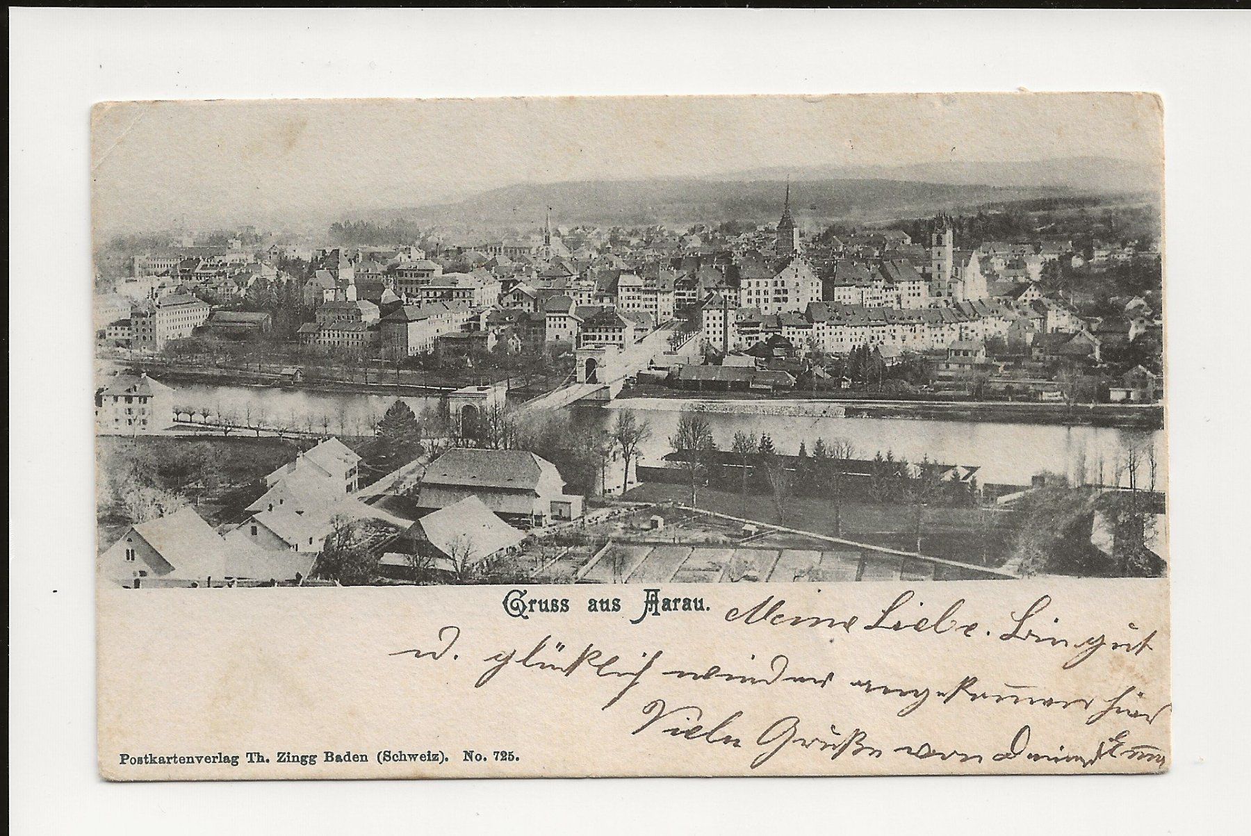 Cartoline postali: AK 1902 Gruss aus Aarau – Usato da Greifensee venduto da 315WDO