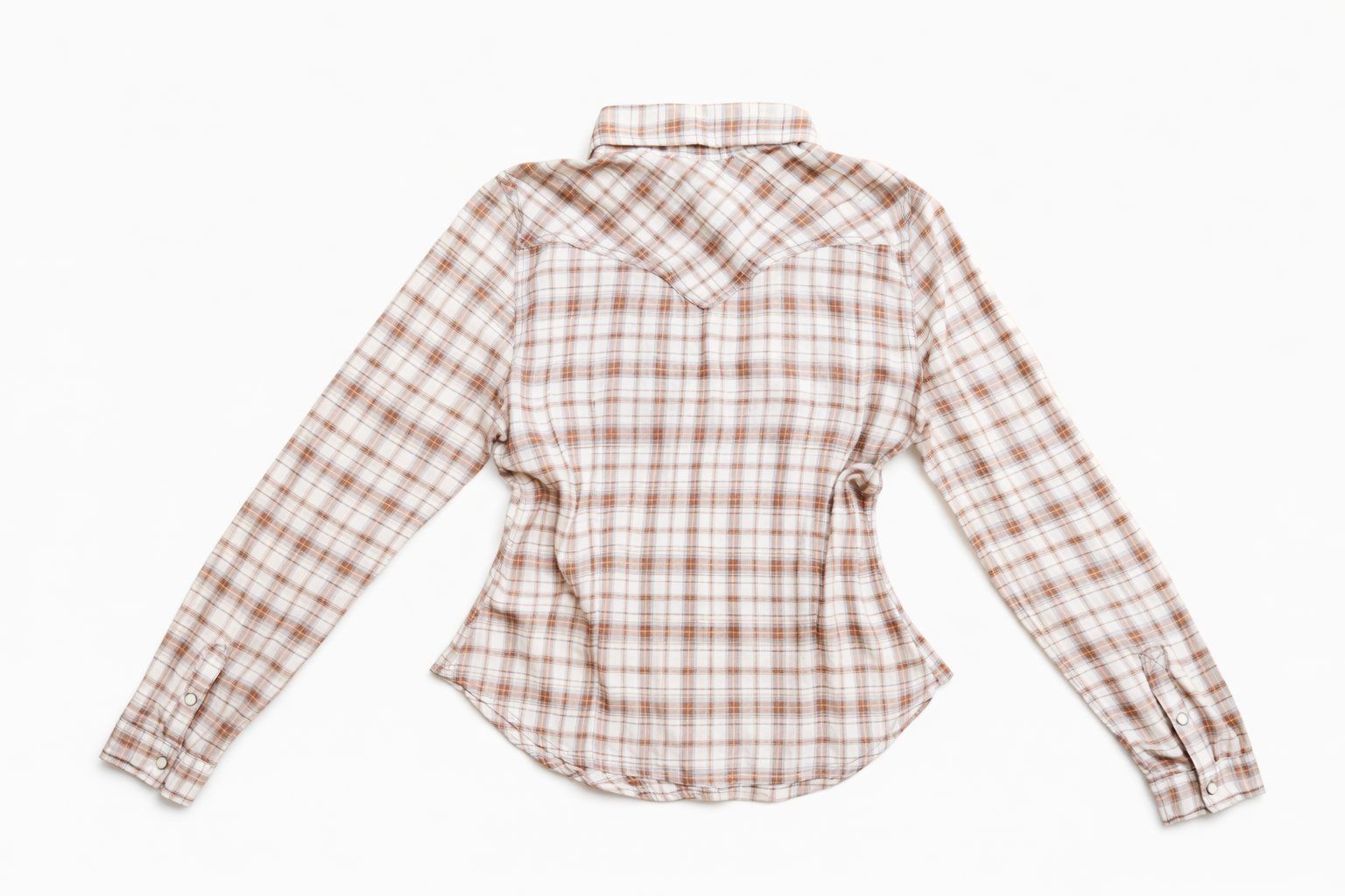 Camicette: Damen Karobluse 100% Baumwolle Beige Braun Gr. 36 S – Usato da Fully venduto da VaneaSelection 2