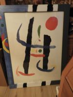 JOAN MIRO REPRODUKTION, 102 x 78  MIT HANDBEMALT RAHMEN