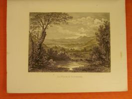 LA TOUR & LUCERNE, KUPFERSTICH 1852, LUZERN