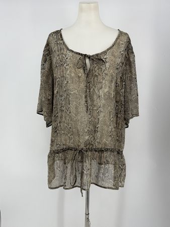 Bluse mit Schlangenmuster Gr. 48/50 von Gina Benotti