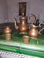 Antikes Kaffeeservice aus Kupfer, 5-teilig,