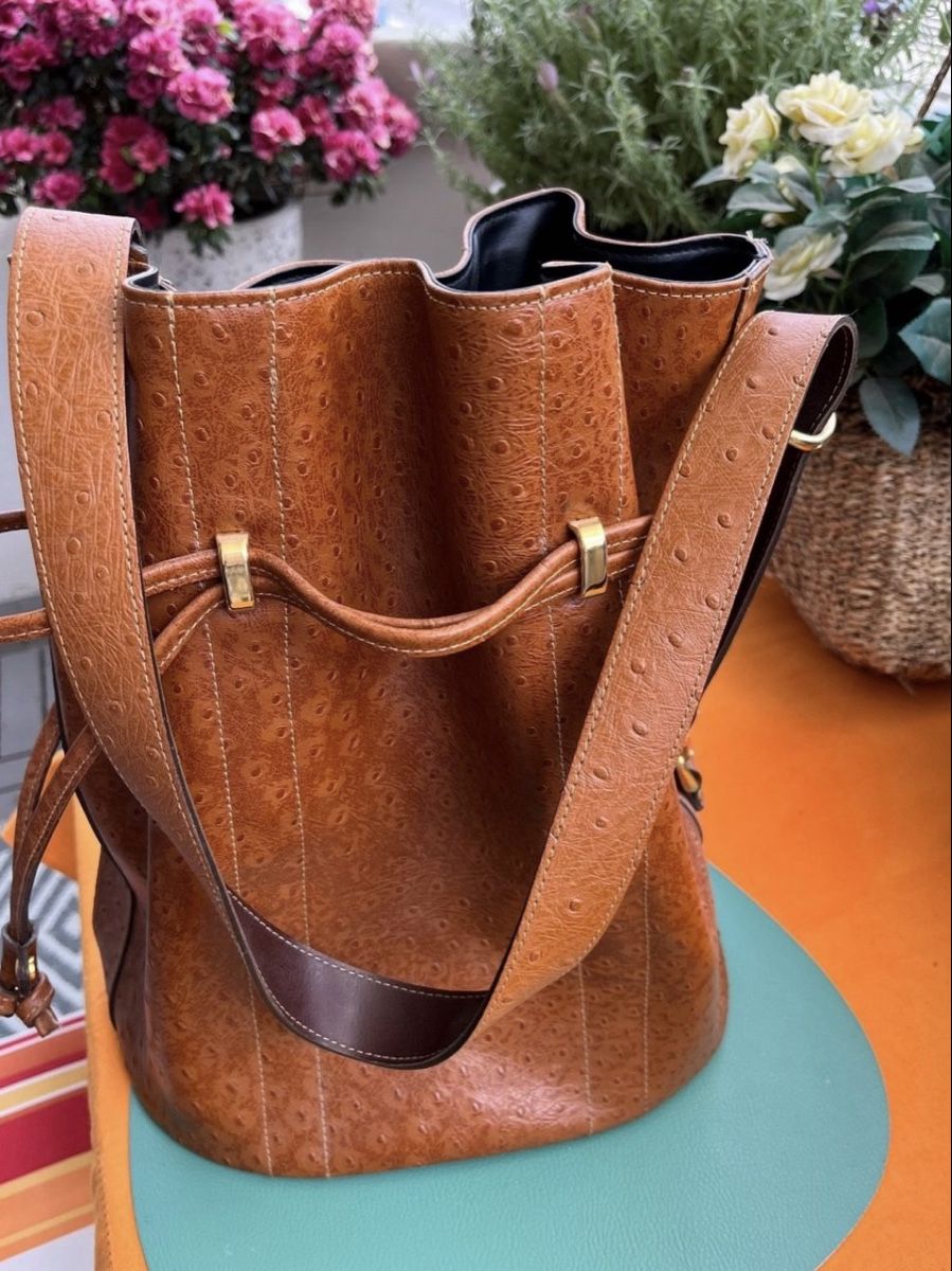 Taschen für Damen: Sac seau vintage brun camel – Gebraucht aus Genève von mar_mkc7 4
