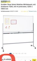 Mobiles Whiteboard, 1200x1800mm statt 410.- j. 150.-