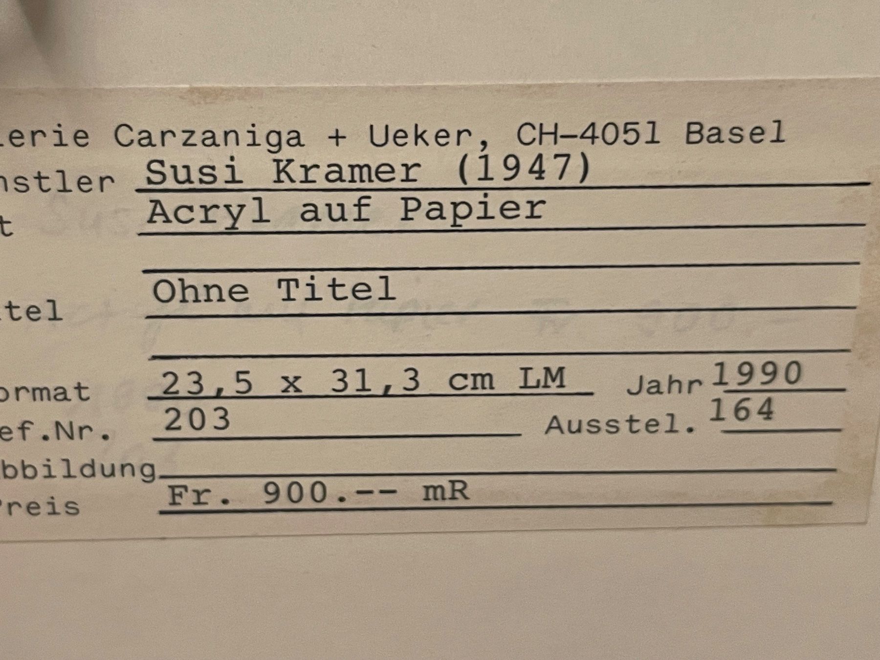 Dipinti: Gemälde von Susi Kramer (1947) – Usato da Basel venduto da hediger05 1