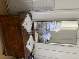 Kommode Nussbaum Furnier Vintage mit Spiegel guter Zustand