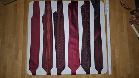 Vintage Herren Krawatten 4 Polyester & Seide