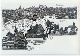 Gruss aus Menzingen - (AK Lithoansicht um 1900 im Form. A4)