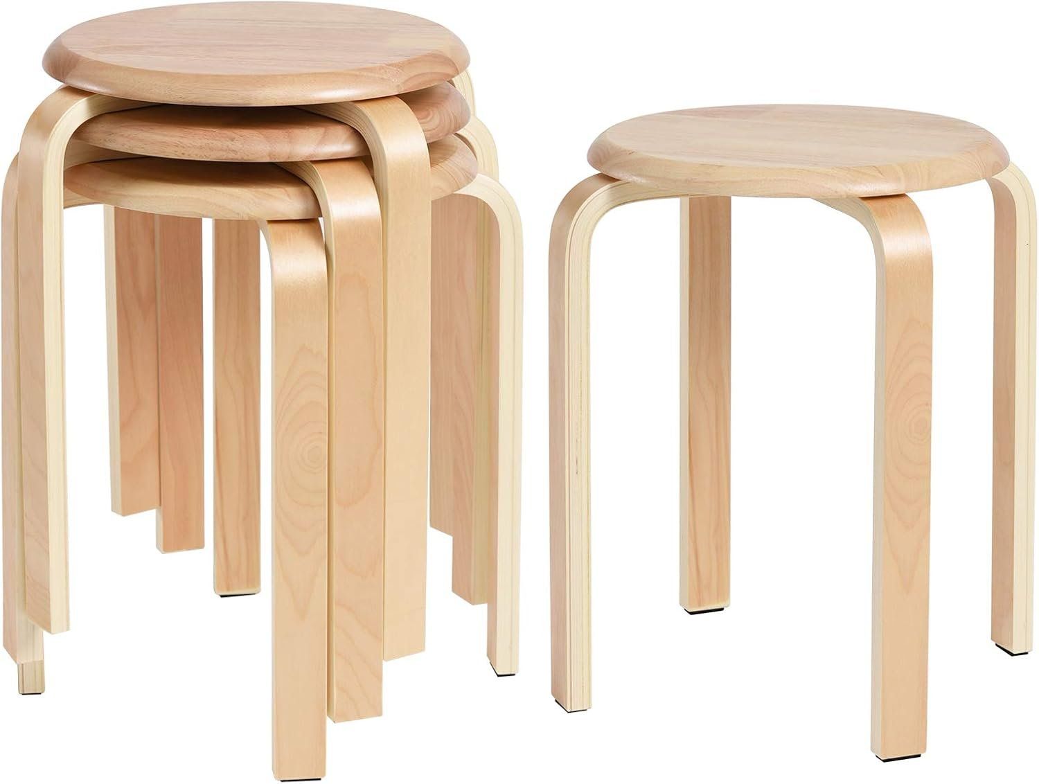Sgabelli: Holzstapelstuhl Esszimmerhocker Stapelhocker Hocker 4er Set – Nuovo e nell'imballaggio originale da Wittenbach venduto da VELARO