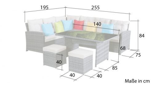 Gartensitzgruppen & Garnituren: Garten Lounge La Palma schwarz (Sitzecke – Neu und originalverpackt aus Herbertingen von jet-line-e-trade 1