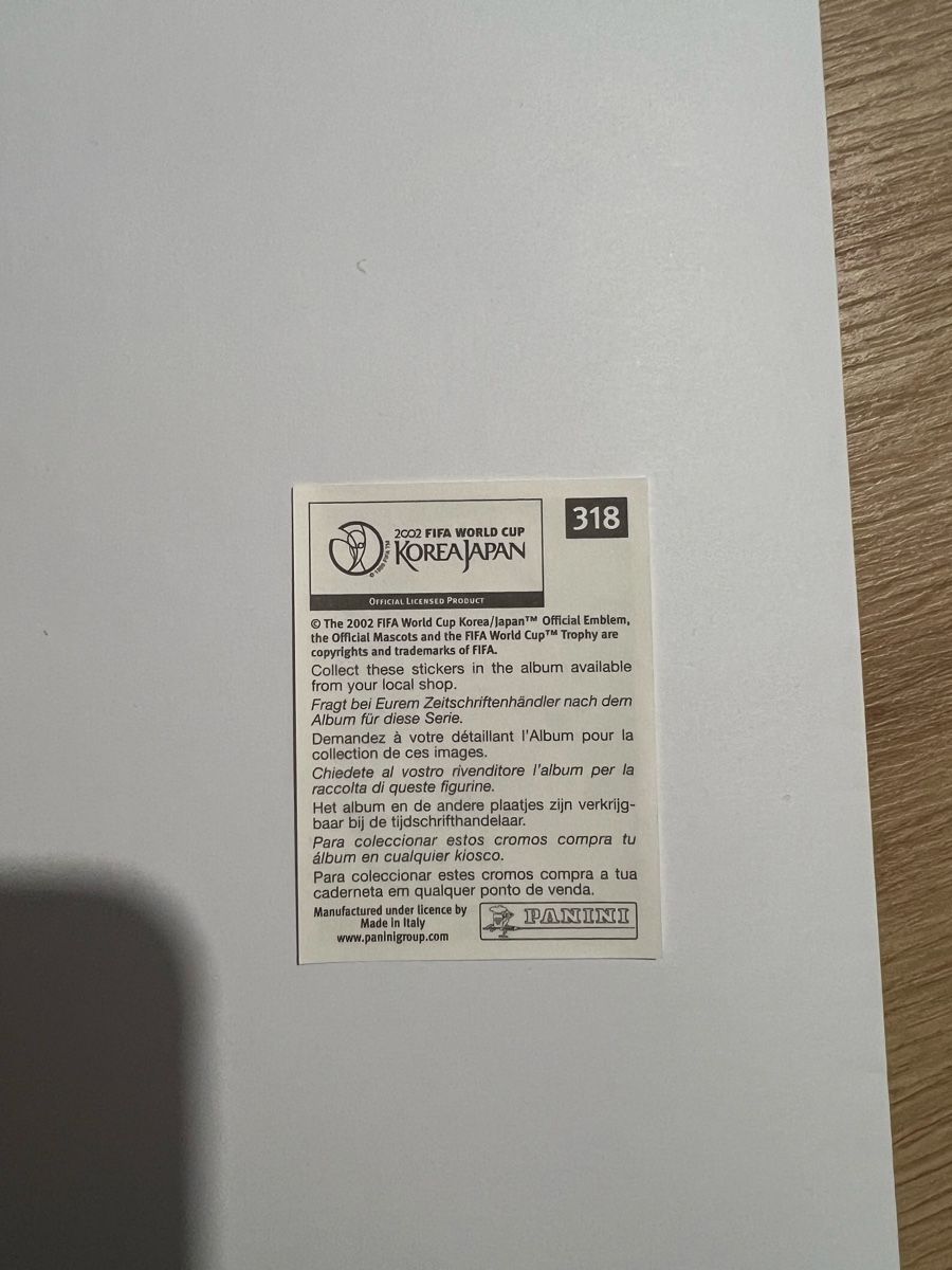 Panini Carte collezionabili: Panini WM02 Bild – Usato da Willisau venduto da Neiro77 1
