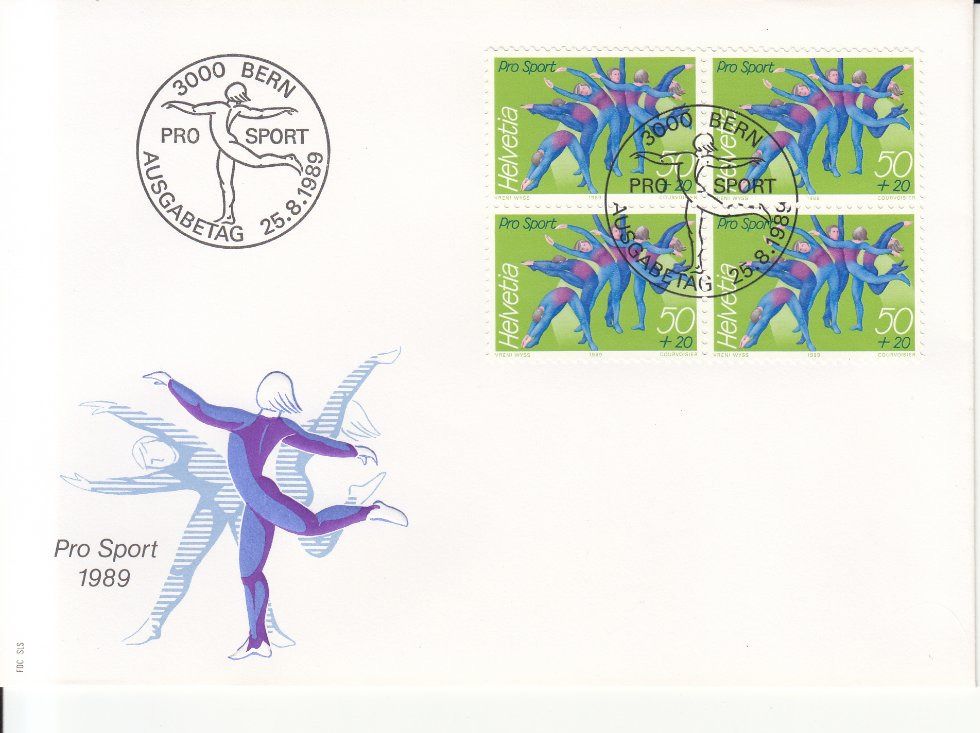 Alle Briefmarken: SBK W67 im 4er-Block FDC – Gebraucht aus Bürglen TG von StampGraf