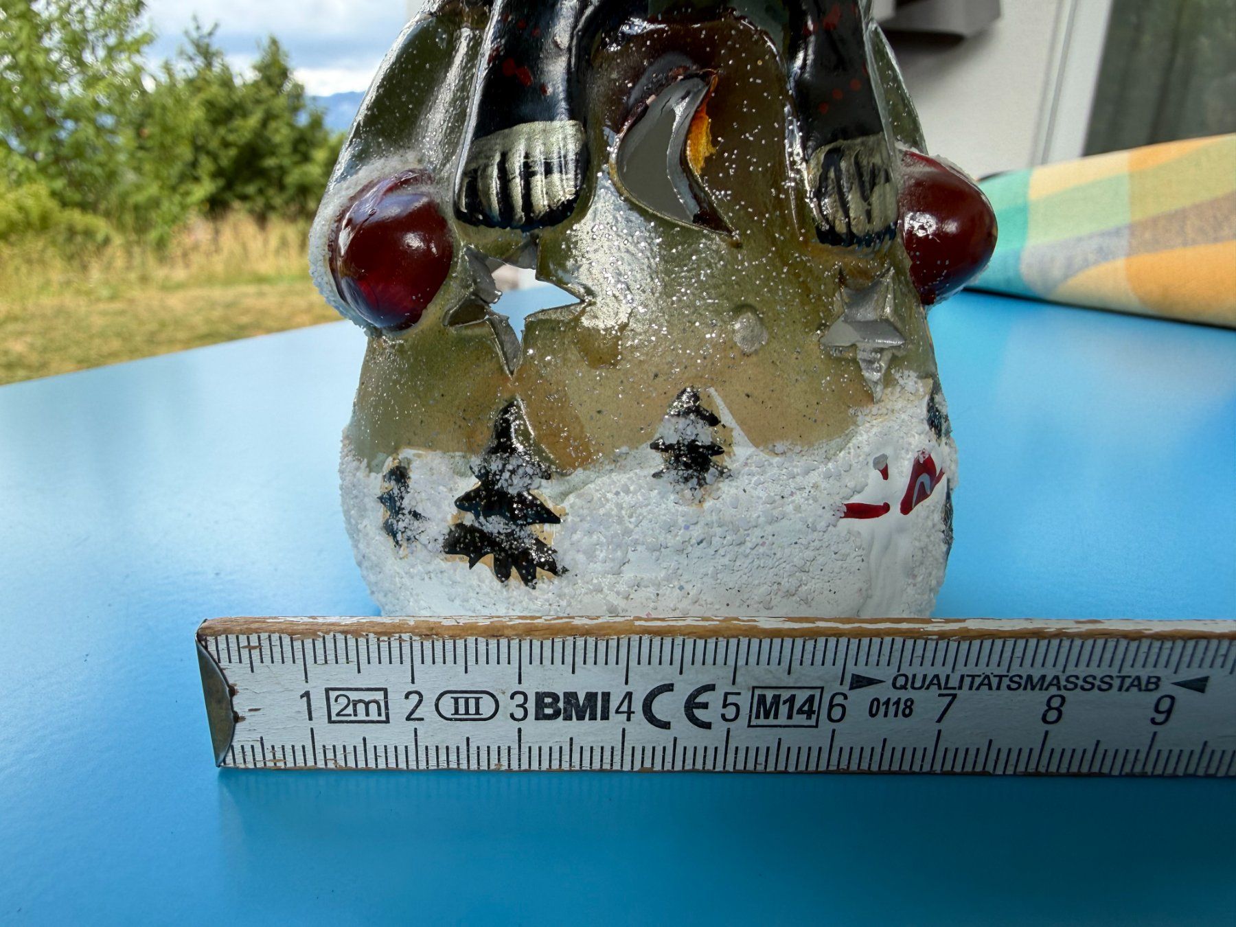 Kerzenständer: KERAMIK  WINDLICHT  TEELICHT  SCHNEEMANN – Gebraucht aus Subingen von ArtBead 9