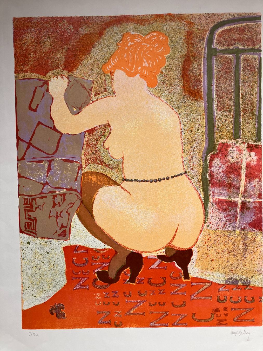 Grafica & Litografie: Akt in rot, signiert – Usato da Männedorf venduto da Amleto3 6