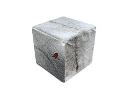 Kuhfell Hocker Grey