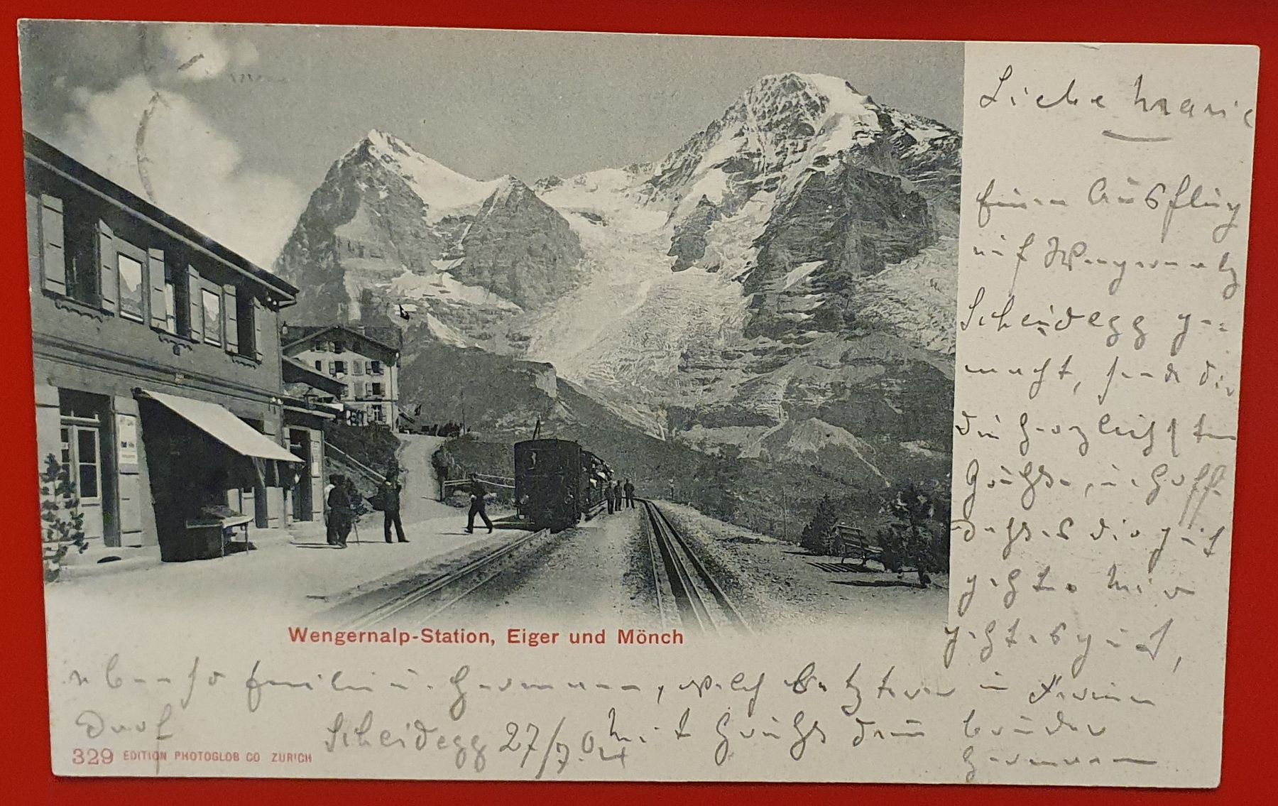 Cartoline postali: Wengneralp - Station 1904, Eiger und Mönch – Usato da Kreuzlingen venduto da Rschweiz1
