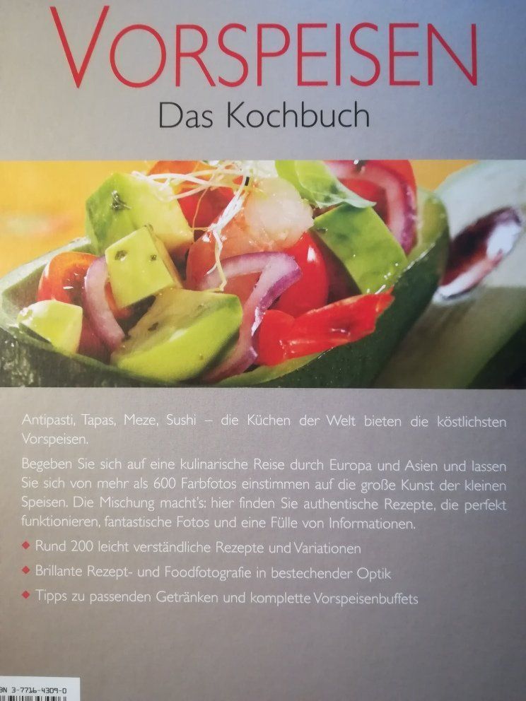 Libri: Vorspeisen Kochbuch - Essen&Leben – Nuovo (secondo la descrizione) da Versoix venduto da Liline2010 1