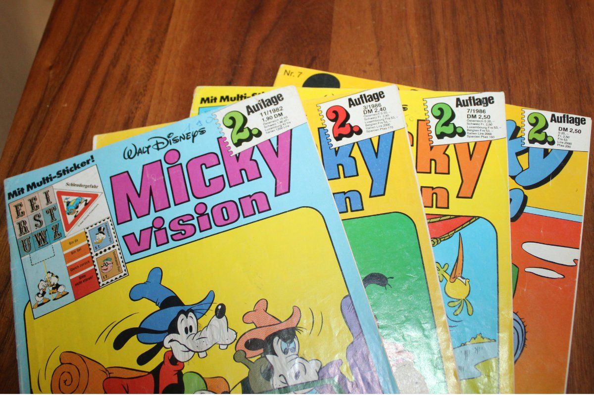 Fumetti: Set von 4 Micky Vision Heften – Usato da Weggis venduto da daisyflower