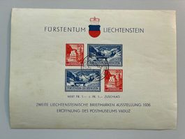 1936, 2. Liecht, Briefmarkenausstellung, ET-Stempel