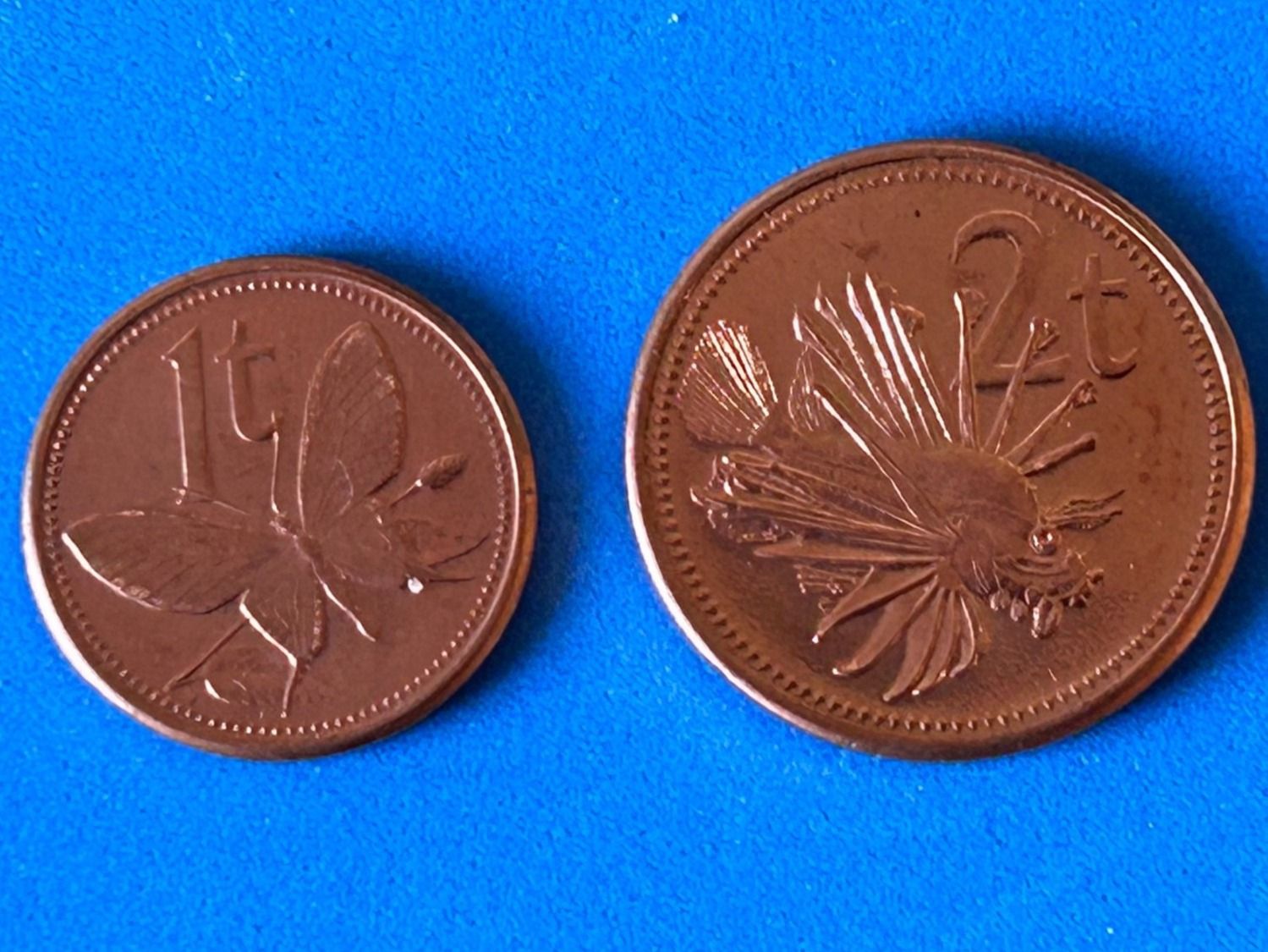 Alle Münzen: Papua New Guinea - 1 & 2 Toea coins – Gebraucht aus Corcelles NE von AJKader