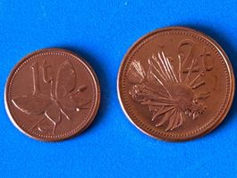 Papua New Guinea - 1 & 2 Toea coins