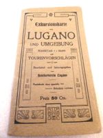Alte Exkursionskarte von Lugano und Umgebung  (1914)