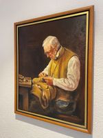 Gemälde unter dem Titel Albert Anker „Der Dorfschneider“