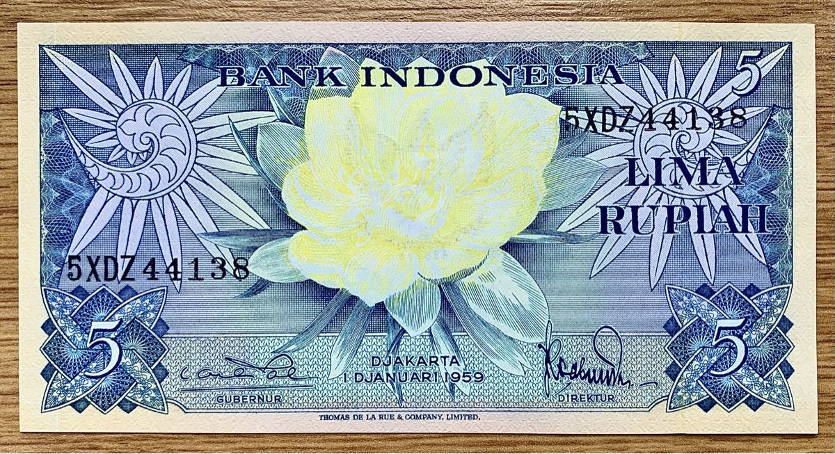 Banknoten: 5 Rupiah Indonesien 1959!!! UNC!!! – Neu (gemäss Beschreibung) aus Oberentfelden von NunoLouro