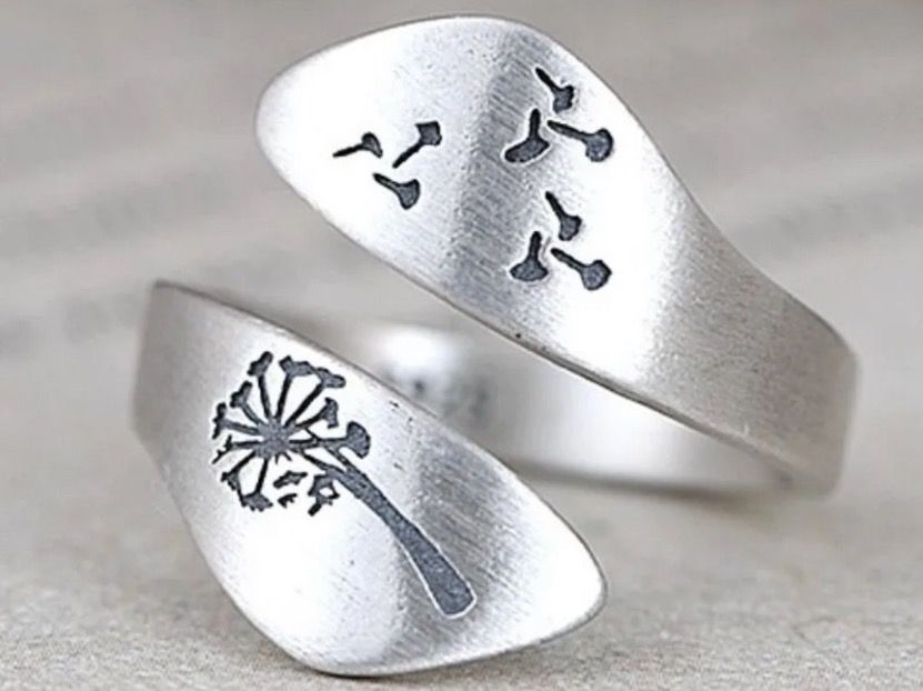 Ringe: Ring mit Löwenzahn (One Size) / Nr.10 – Neu (gemäss Beschreibung) aus Gams von Mariawicca