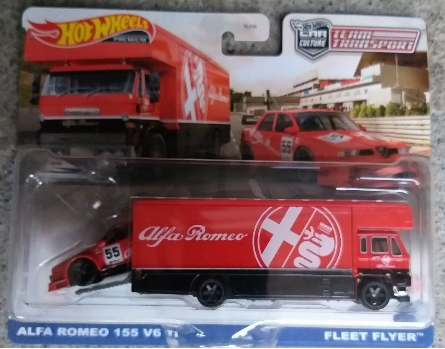 Hot Wheels Team Transport Alfa Romeo 155 V6 Ti And Fleet Flyer Acheter Sur Ricardo