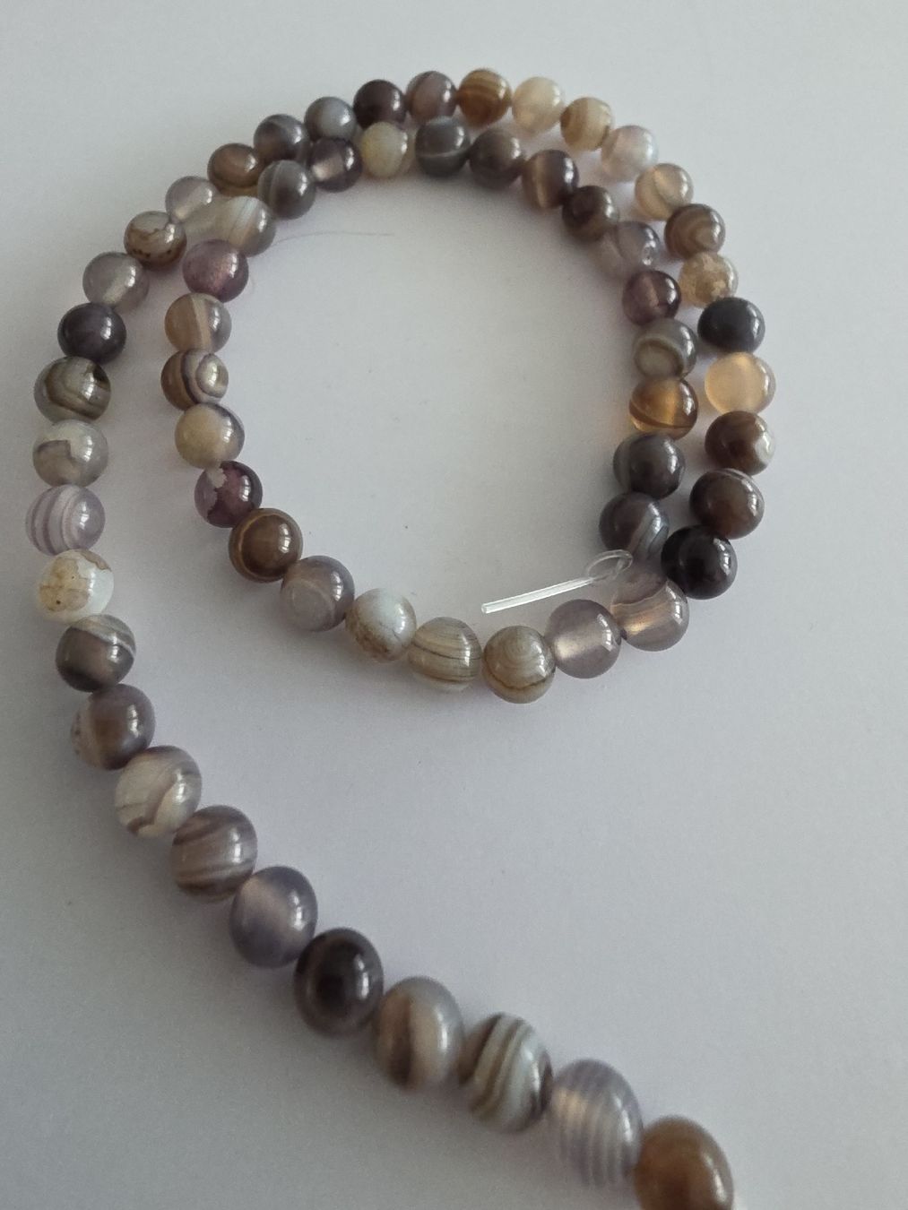 Minerali & Pietre curative: Sardonyx Botswana streifen 6mm. Strang – Nuovo e nell'imballaggio originale da Menziken venduto da Mirager 1