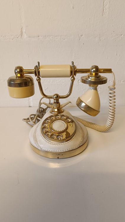 Miniatur-Telefon Im Retro-Design Für Puppenhäuser – 1:12 Maßstab, Aus Metall, Detailverliebt