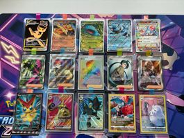 Top POKEMON Paket Gold, IR, Rainbow, Full Art Karten EN/ NM