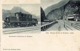 Brig  VS  -   Simplon Lokomotive und  Bahn n. Iselle um 1907