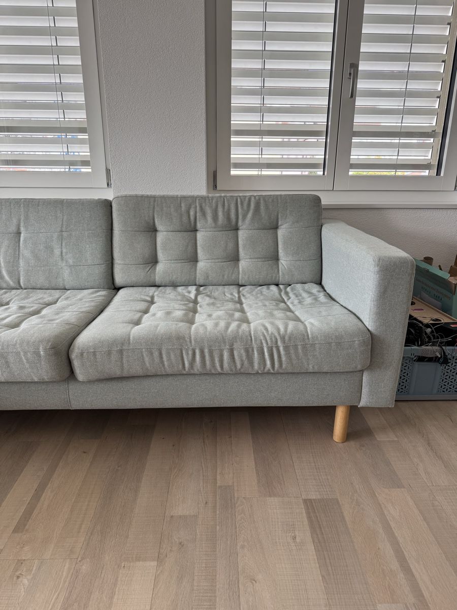 Ikea Divani: IKEA LANDSKRONA 3er Sofa mit Récamiere hellgrün – Usato da Waldkirch venduto da SuisseArchiveShop 3