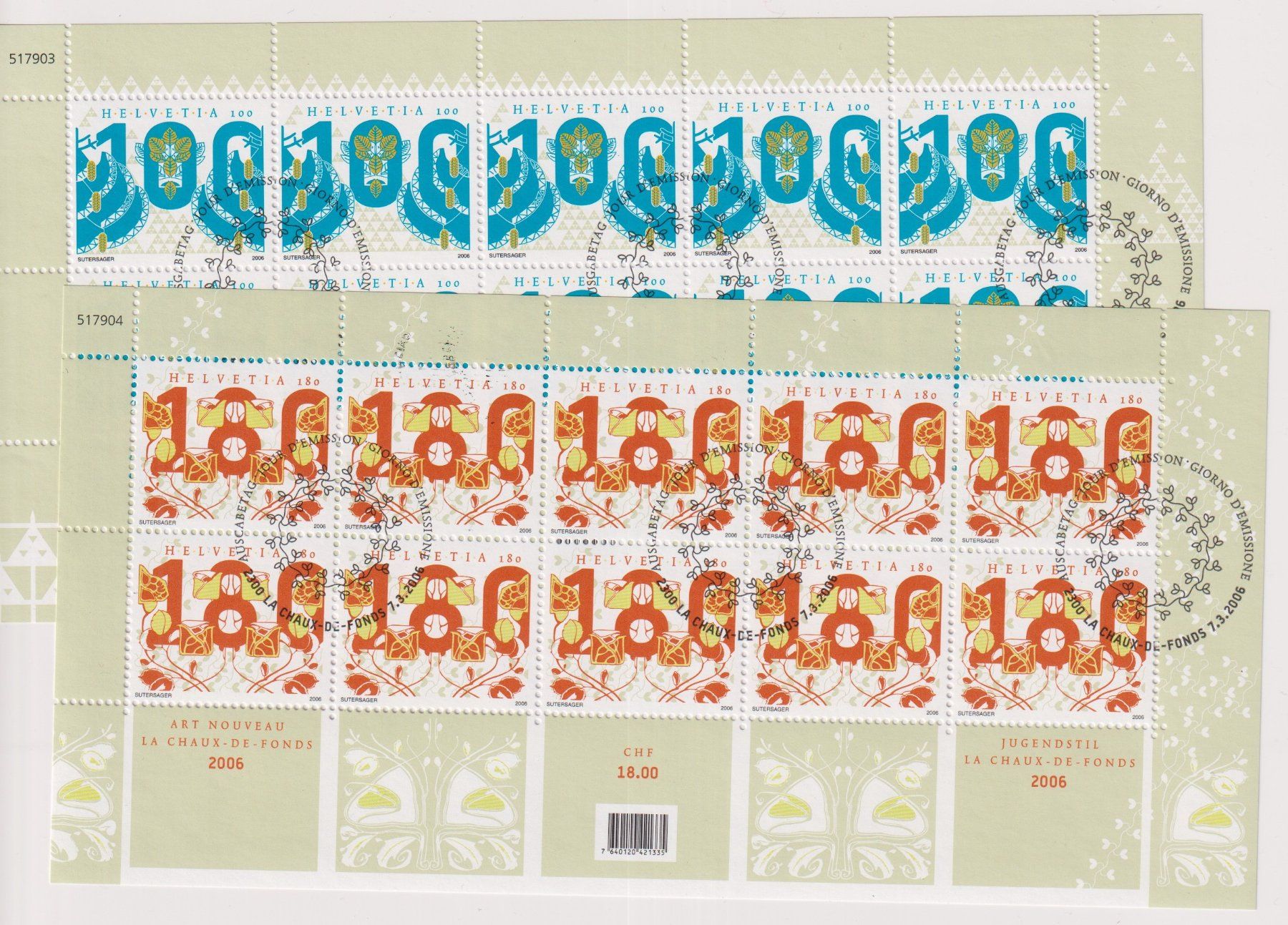 Tous les timbres: A18) Kleinbogen 1190 - 1191 – D'occasion à Claro par Chanty7