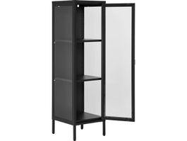 House Nordic Vitrine Brisbane 140x40cm Schwarz Standregal