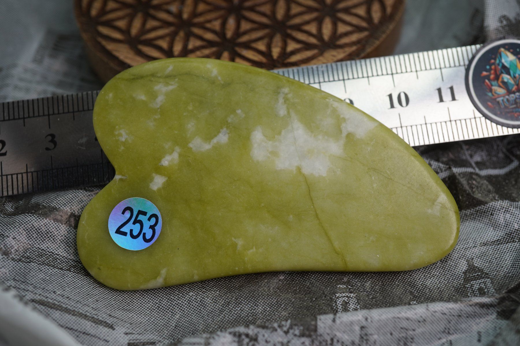 Minerali & Pietre curative: Gua Sha Massage-Stein Jade Grün ab 1.- – Nuovo e nell'imballaggio originale da Eschenbach SG venduto da topstone 1