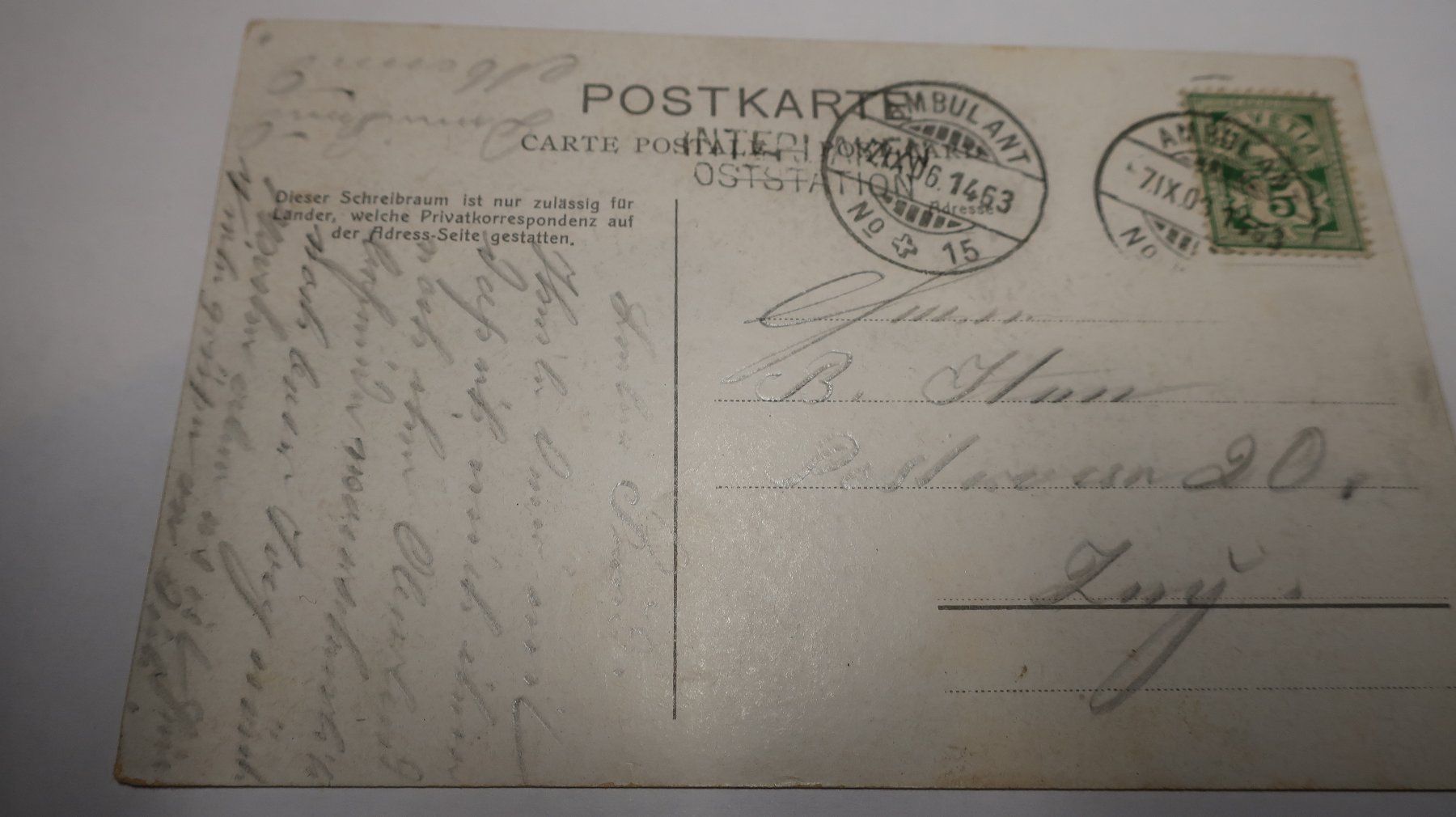 Cartoline postali: Interlaken und Berner Oberland Panorama 1906 – Usato da Cormoret venduto da Pascalll2001 4