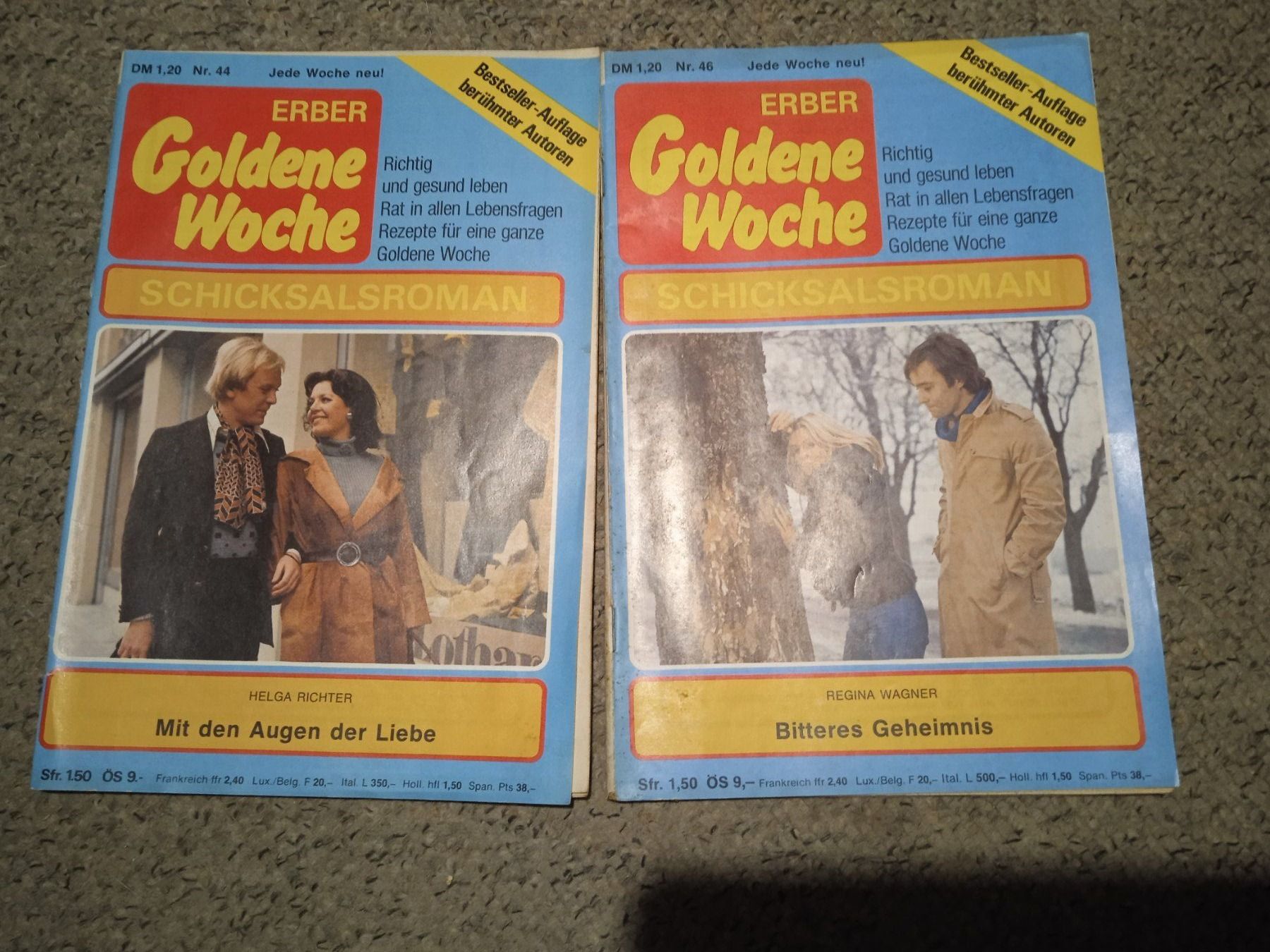 Riviste & Magazine: Goldene Woche, 2 Hefte, Schicksalsromane – Usato da Weisslingen venduto da dx145