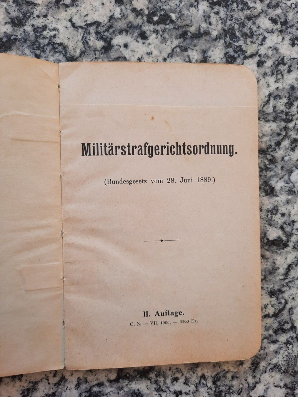 Libri: Militärstrafgerichtsordnung 1889 – Usato da Ruswil venduto da Sammlergeist 1
