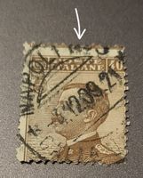 Abart dezentriert , Italien 1922 briefmarke