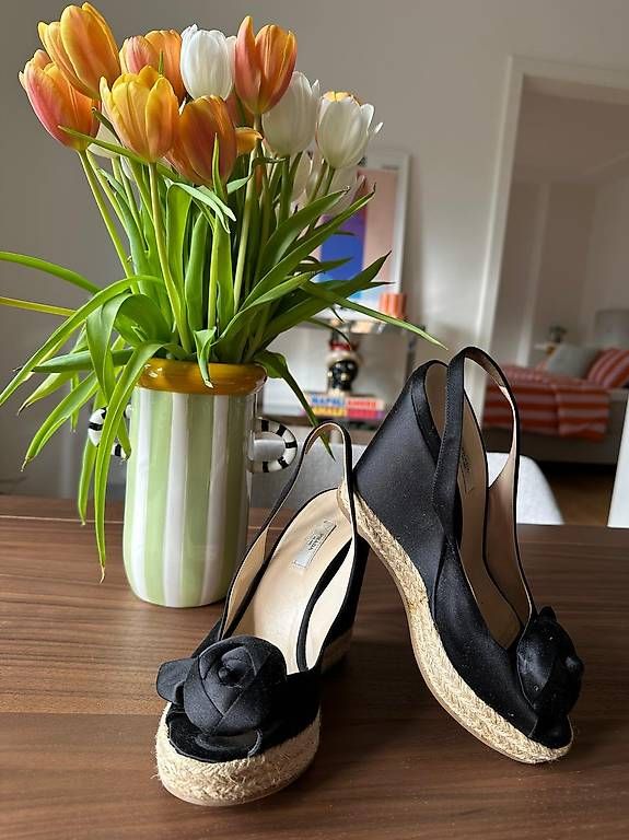 Scarpe da donna: PRADA Wedges 36.5  schwarze Espadrilles mit Keilabsatz – Usato da Zürich venduto da Lola_Link 2