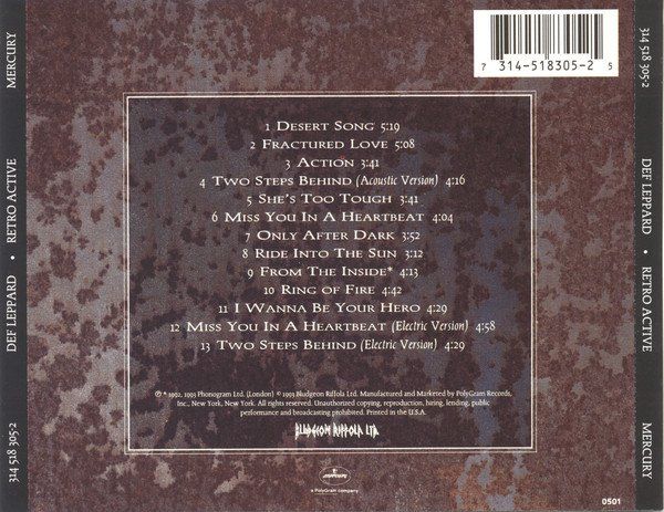 CD: Def Leppard – Retro Active - b – Usato da Brittnau venduto da Zibu 1