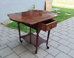 Antik Nachttisch Klapptisch  Waring & Gillowes 1932 Nussbaum