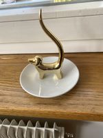 Goldener Hunde-Schmuckständer für Ringe, neuwertig! (51)