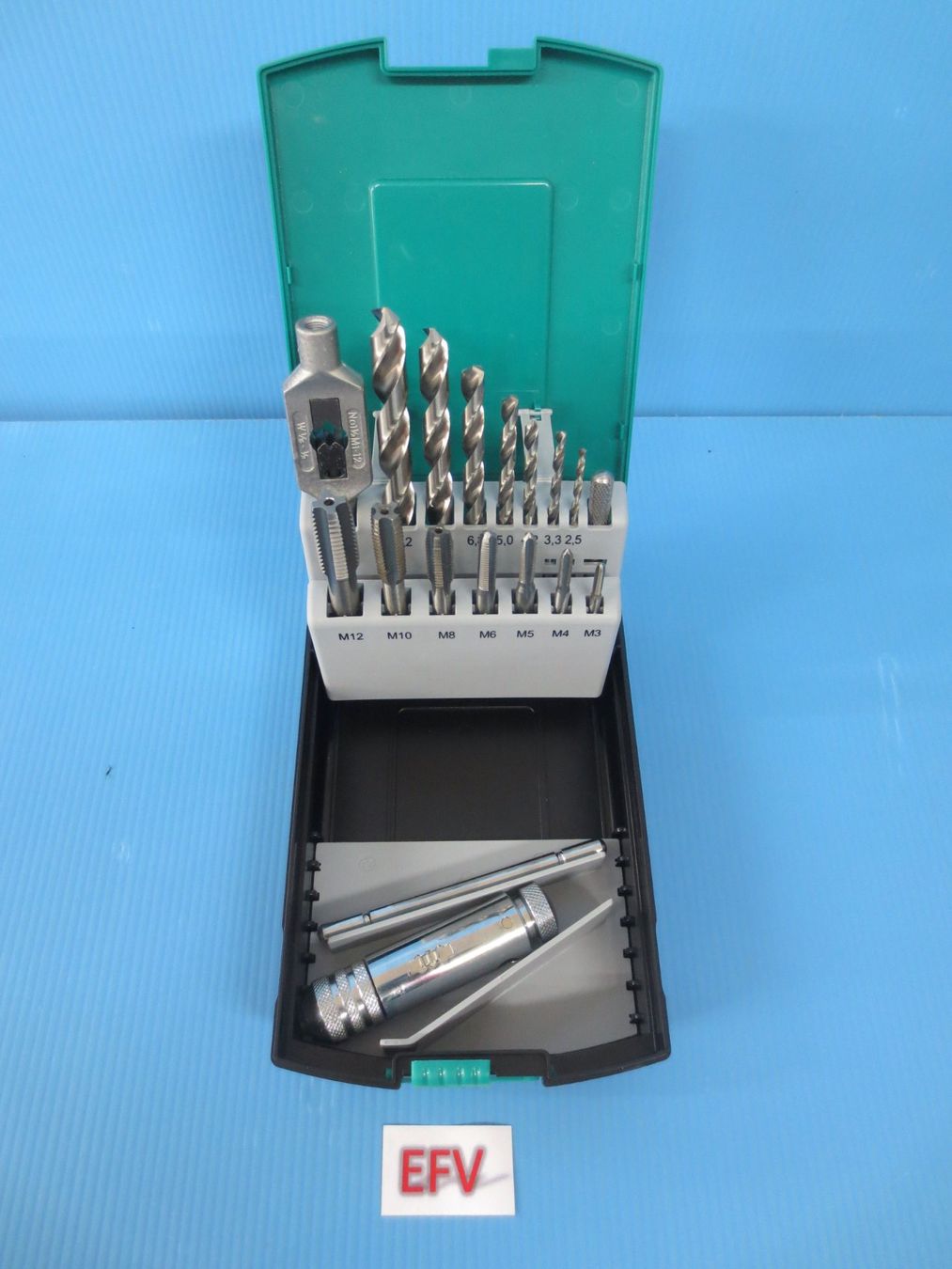 Technocraft Tutti gli attrezzi: Technocraft Gewindeschneider SET M3-M12 Inkl. HSS-G Bohrer – Nuovo e nell'imballaggio originale da Sulz LU venduto da Elektrofachverkauf 1